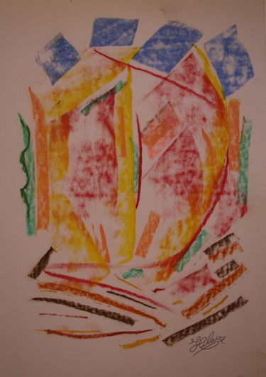Peinture intitulée "115 / Tempête De Ci…" par Jean-Christophe Hilaire, Œuvre d'art originale, Pastel