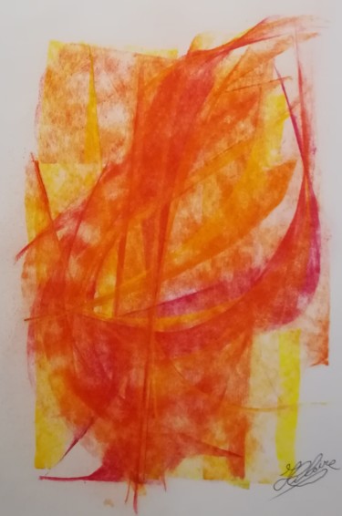 Peinture intitulée "133 / Lever de sole…" par Jean-Christophe Hilaire, Œuvre d'art originale, Pastel