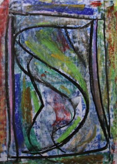 Painting titled "237 / Discussions i…" by Jean-Christophe Hilaire, Original Artwork, Pastel