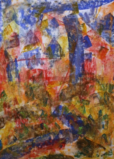 Peinture intitulée "244 / Les douceurs…" par Jean-Christophe Hilaire, Œuvre d'art originale, Pastel
