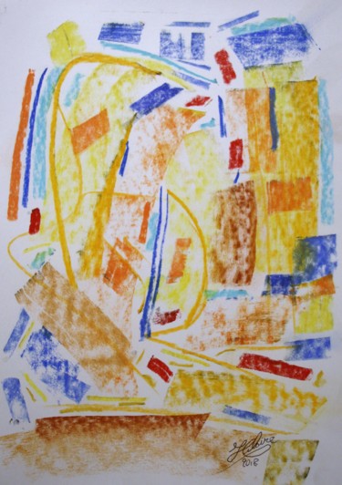 Peinture intitulée "250 / Le clin d'oei…" par Jean-Christophe Hilaire, Œuvre d'art originale, Pastel