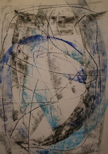 Peinture intitulée "Points de suspensio…" par Jean-Christophe Hilaire, Œuvre d'art originale, Pastel