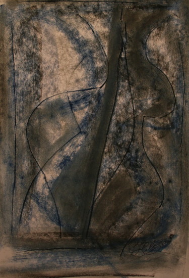 Malerei mit dem Titel "A la poursuite de l…" von Jean-Christophe Hilaire, Original-Kunstwerk, Pastell