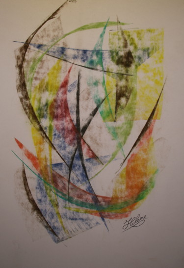 Peinture intitulée "Les équilibristes 2…" par Jean-Christophe Hilaire, Œuvre d'art originale, Pastel