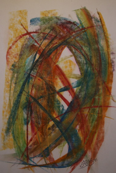 Malerei mit dem Titel "Errances colorées 2…" von Jean-Christophe Hilaire, Original-Kunstwerk, Pastell