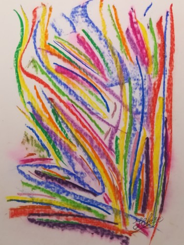 Peinture intitulée "Les récits d'un arb…" par Jean-Christophe Hilaire, Œuvre d'art originale, Pastel