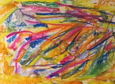 Painting titled "Salutations Du Soir…" by Jean-Christophe Hilaire, Original Artwork, Pastel