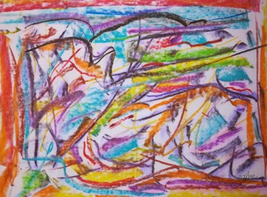 Malerei mit dem Titel "Lumineuses Promenad…" von Jean-Christophe Hilaire, Original-Kunstwerk, Pastell