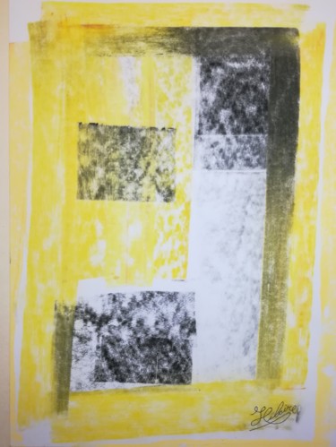 Schilderij getiteld "Obscur Soleil / 401" door Jean-Christophe Hilaire, Origineel Kunstwerk, Pastel