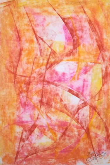 Painting titled "Passion Echevelée /…" by Jean-Christophe Hilaire, Original Artwork, Pastel