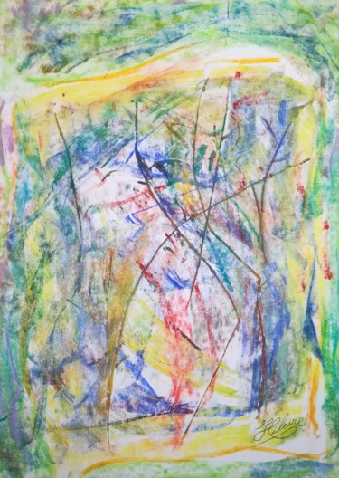 Peinture intitulée "L'Arbre qui raconta…" par Jean-Christophe Hilaire, Œuvre d'art originale, Pastel
