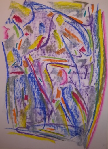 绘画 标题为“Pirouettes / 424” 由Jean-Christophe Hilaire, 原创艺术品, 粉彩