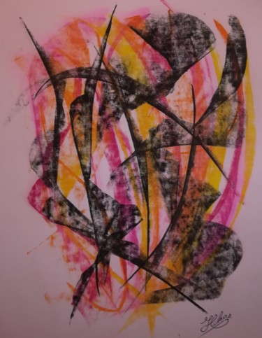Sombres Accolades / 429 Peinture intitulée "Sombres Accolades /…" par Jean-Christophe Hilaire, Œuvre d'art originale, Pastel