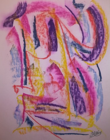 Le Masque Des Désirs / 430 Peinture intitulée "Le Masque Des Désir…" par Jean-Christophe Hilaire, Œuvre d'art originale, Pastel