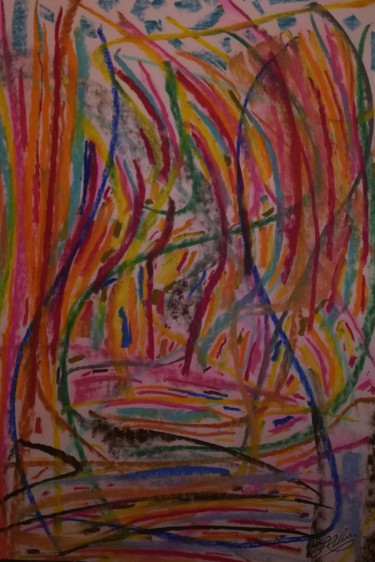 Peinture intitulée "Escapade Solitaire…" par Jean-Christophe Hilaire, Œuvre d'art originale, Pastel