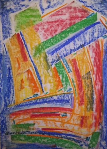 Peinture intitulée "Je me lève, et j'av…" par Jean-Christophe Hilaire, Œuvre d'art originale, Pastel