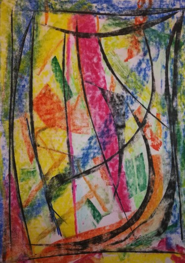 Pintura titulada "Libérer la Fleur Du…" por Jean-Christophe Hilaire, Obra de arte original, Pastel