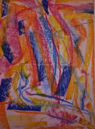 Malerei mit dem Titel "Berceuse de couleur…" von Jean-Christophe Hilaire, Original-Kunstwerk, Pastell