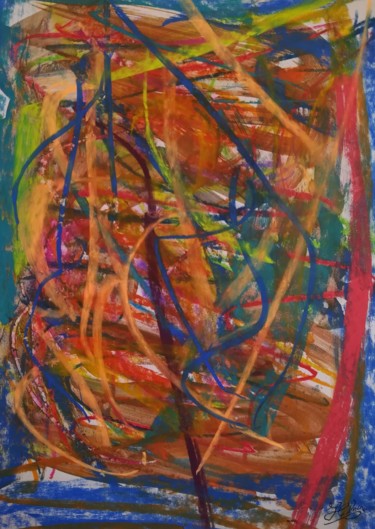 Peinture intitulée "Couleurs Sourires /…" par Jean-Christophe Hilaire, Œuvre d'art originale, Pastel
