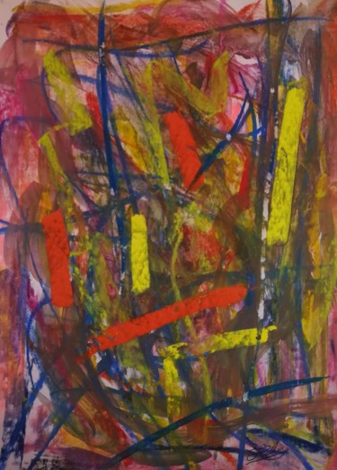 Malerei mit dem Titel "Endormir les virus…" von Jean-Christophe Hilaire, Original-Kunstwerk, Pastell