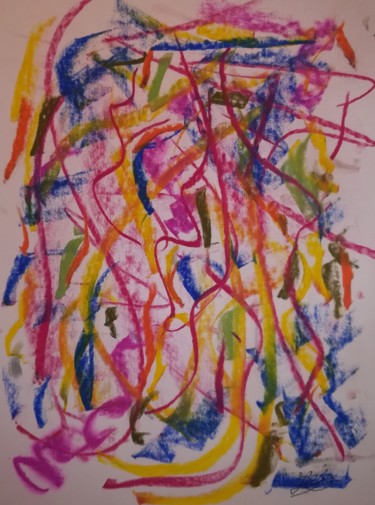 Peinture intitulée "Dans les tourments…" par Jean-Christophe Hilaire, Œuvre d'art originale, Pastel