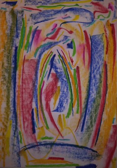 Peinture intitulée "Le regard de La For…" par Jean-Christophe Hilaire, Œuvre d'art originale, Pastel