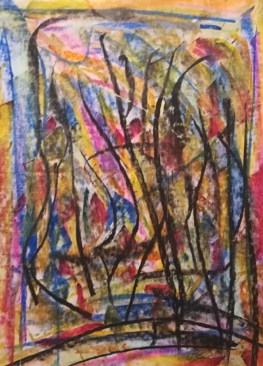 Peinture intitulée "Contrastes de senti…" par Jean-Christophe Hilaire, Œuvre d'art originale, Pastel