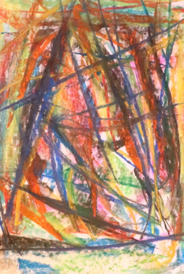 Peinture intitulée "A l'ombre des Désir…" par Jean-Christophe Hilaire, Œuvre d'art originale, Pastel