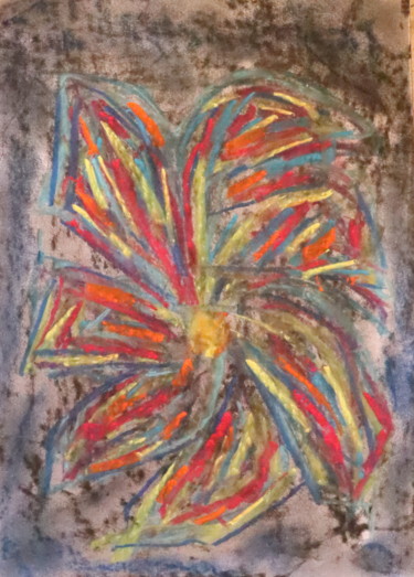 Schilderij getiteld "Fleur De Désirs / 4…" door Jean-Christophe Hilaire, Origineel Kunstwerk, Pastel