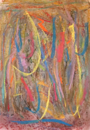 Painting titled "Griffures Allégoriq…" by Jean-Christophe Hilaire, Original Artwork, Pastel