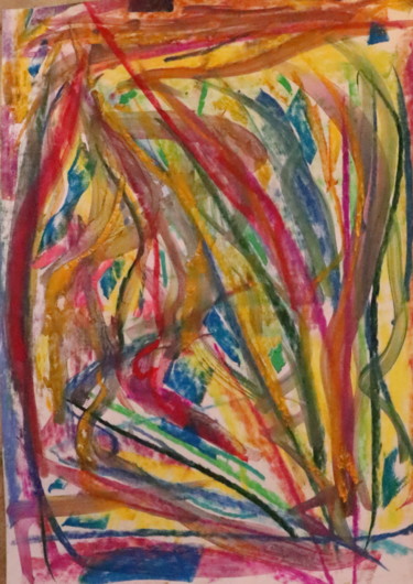 Peinture intitulée "Courage, avance / 5…" par Jean-Christophe Hilaire, Œuvre d'art originale, Pastel