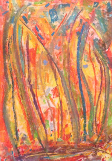 Peinture intitulée "A tire d'Elle / 525" par Jean-Christophe Hilaire, Œuvre d'art originale, Pastel