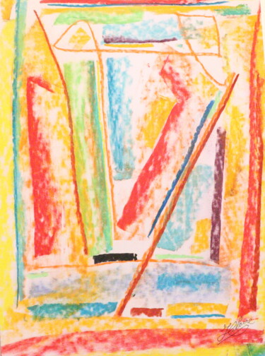 Pintura intitulada "Obliques Amours / 5…" por Jean-Christophe Hilaire, Obras de arte originais, Pastel
