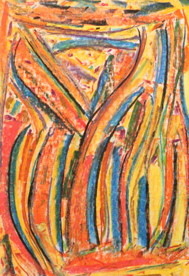 Peinture intitulée "Elans d'Amour / 531" par Jean-Christophe Hilaire, Œuvre d'art originale, Pastel