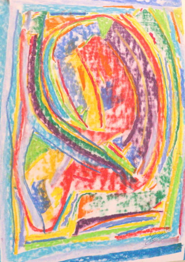 Peinture intitulée "Baiser volé / 535" par Jean-Christophe Hilaire, Œuvre d'art originale, Pastel