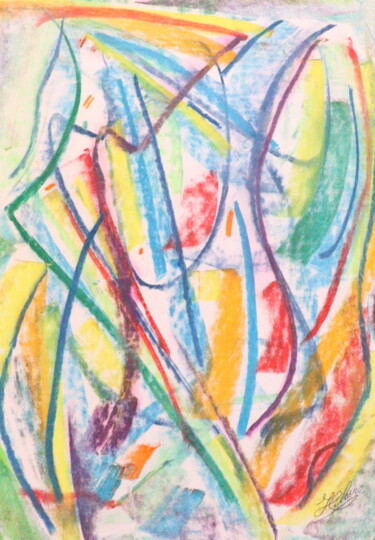 Peinture intitulée "Valses en fin d'Eté…" par Jean-Christophe Hilaire, Œuvre d'art originale, Pastel