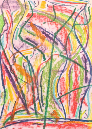 Peinture intitulée "Lueurs d'Automne /…" par Jean-Christophe Hilaire, Œuvre d'art originale, Pastel