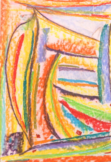 Peinture intitulée "Feuillages d'Espoir…" par Jean-Christophe Hilaire, Œuvre d'art originale, Pastel