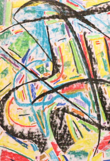 Peinture intitulée "Les affres du vent…" par Jean-Christophe Hilaire, Œuvre d'art originale, Pastel