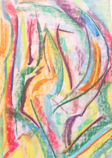 Peinture intitulée "Couleurs Effusions…" par Jean-Christophe Hilaire, Œuvre d'art originale, Pastel