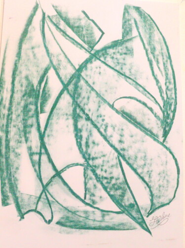 Schilderij getiteld "Sculpture végétale…" door Jean-Christophe Hilaire, Origineel Kunstwerk, Pastel