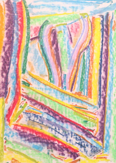Peinture intitulée "Promeneur Solitaire…" par Jean-Christophe Hilaire, Œuvre d'art originale, Pastel