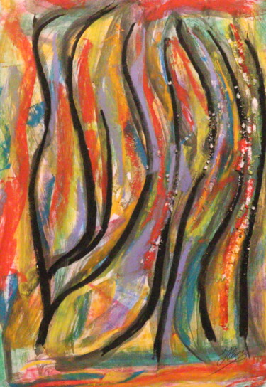 Peinture intitulée "Lumineuses Valses /…" par Jean-Christophe Hilaire, Œuvre d'art originale, Pastel