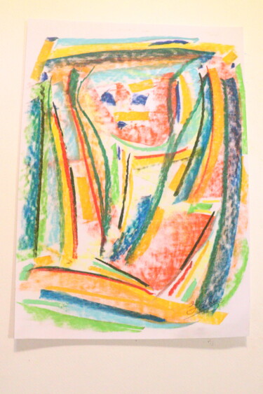 Peinture intitulée "Coquelicots des boi…" par Jean-Christophe Hilaire, Œuvre d'art originale, Pastel
