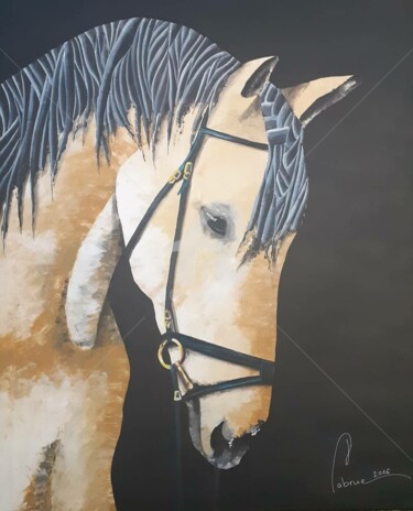 Painting titled "HORSE" by Jean-Christophe Labrue, Original Artwork, Acrylic