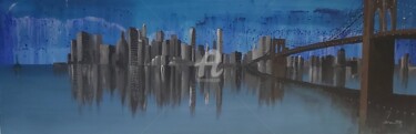 Painting titled "NY" by Jean-Christophe Labrue, Original Artwork, Acrylic