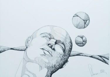 Рисунок под названием "CREATIVITE" - Jean-Christophe Labrue, Подлинное произведение искусства, Чернила
