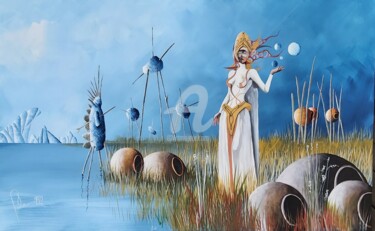 Peinture intitulée "Le marais" par Jean-Christophe Labrue, Œuvre d'art originale, Acrylique