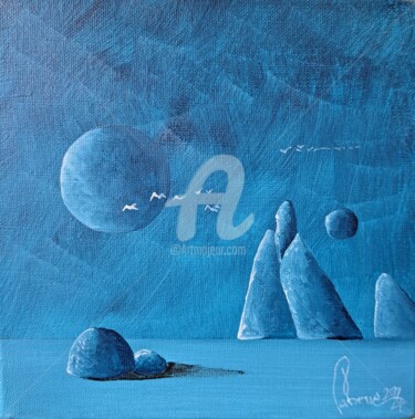 "Small blue" başlıklı Tablo Jean-Christophe Labrue tarafından, Orijinal sanat, Akrilik