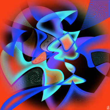 Digitale Kunst mit dem Titel "composition 115" von Jean-Christophe Latger, Original-Kunstwerk